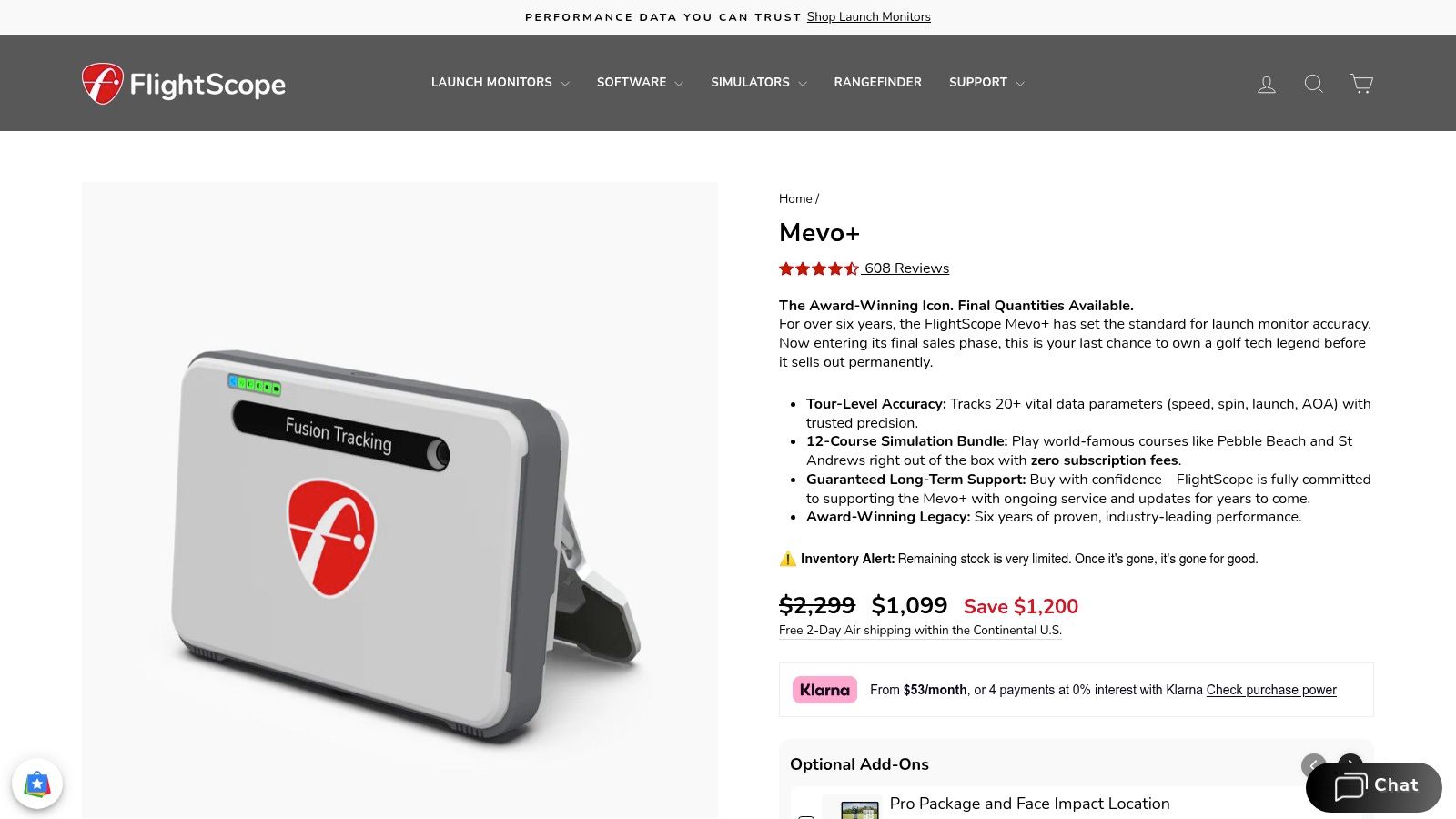 FlightScope Mevo+